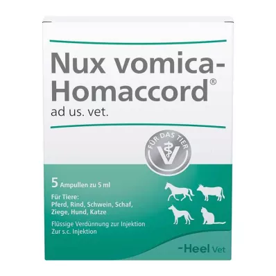 NUX VOMICA HOMACCORD ad us.vet.ampulky, 5 ks NUX VOMICA HOMACCORD ad us.vet.ampulky, 5 ks