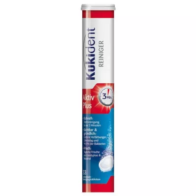 KUKIDENT Cleaner Express Active Plus Tabs, 33 ks