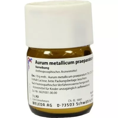 AURUM METALLICUM PRAEPARATUM D 12 Triturace, 50 g