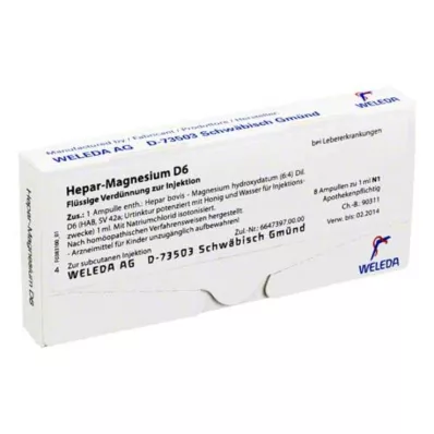 HEPAR MAGNESIUM D 6 ampulí, 8X1 ml