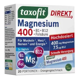 TAXOFIT Hořčík 400+B1+B6+B12+Kyselina listová 800 Gran., 20 ks