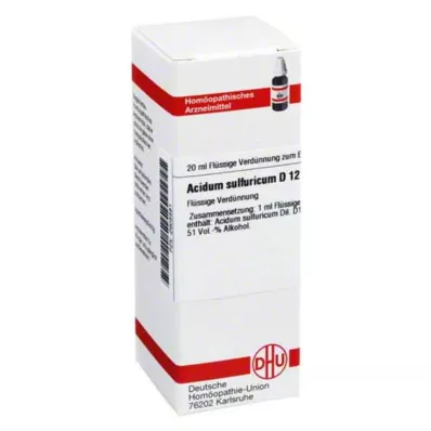 ACIDUM SULFURICUM D 12 Ředění, 20 ml