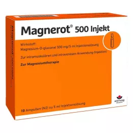 MAGNEROT 500 injekčních ampulek, 10X5 ml