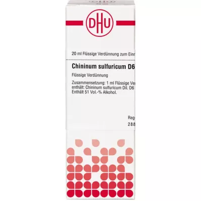 CHININUM SULFURICUM D 6 Ředění, 20 ml