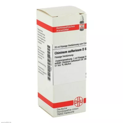 CHININUM SULFURICUM D 6 Ředění, 20 ml