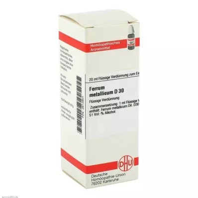 FERRUM METALLICUM D 30 Ředění, 20 ml