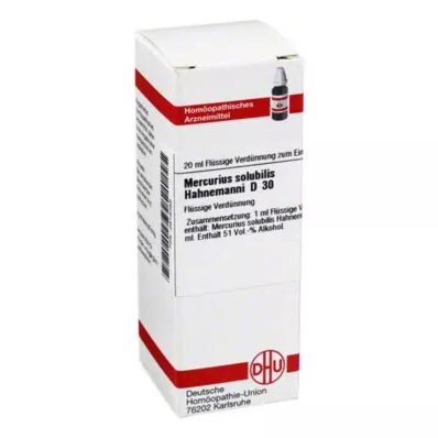 MERCURIUS SOLUBILIS Hahnemanni D 30 Ředění, 20 ml MERCURIUS SOLUBILIS Hahnemanni D 30 Ředění, 20 ml