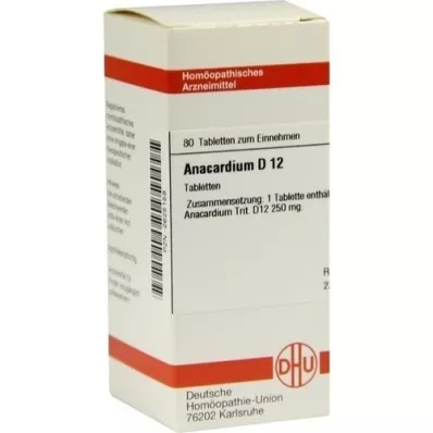 ANACARDIUM D 12 tablet, 80 ks