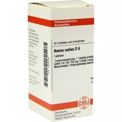 AVENA SATIVA D 6 tablet, 80 ks