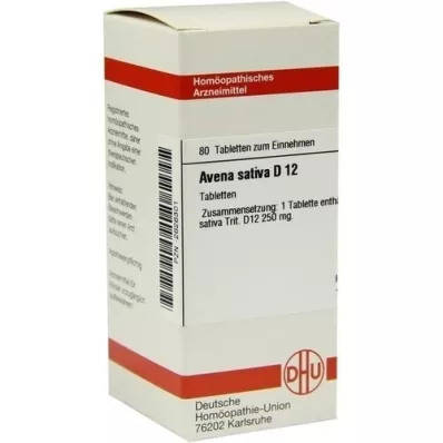 AVENA SATIVA D 12 tablet, 80 ks