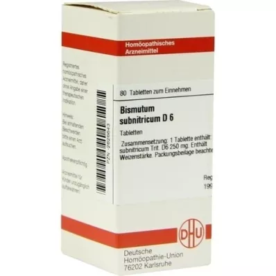 BISMUTUM SUBNITRICUM D 6 tablet, 80 ks