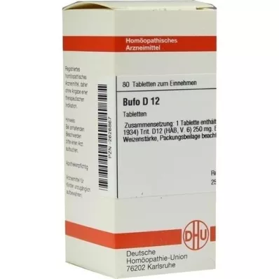 BUFO D 12 tablet, 80 ks