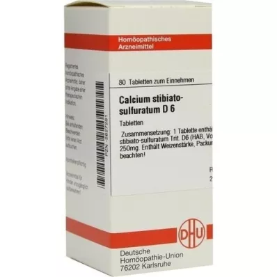 CALCIUM STIBIATO sulphuratum D 6 tablet, 80 ks