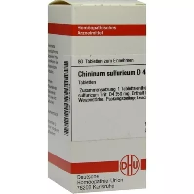 CHININUM SULFURICUM D 4 tablety, 80 ks
