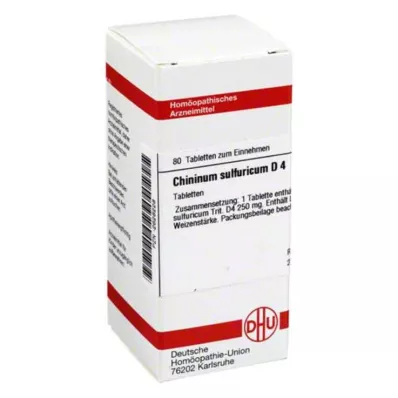 CHININUM SULFURICUM D 4 tablety, 80 ks