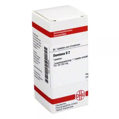 DHU Damiana D 2 tablety, 80 ks DHU Damiana D 2 tablety, 80 ks