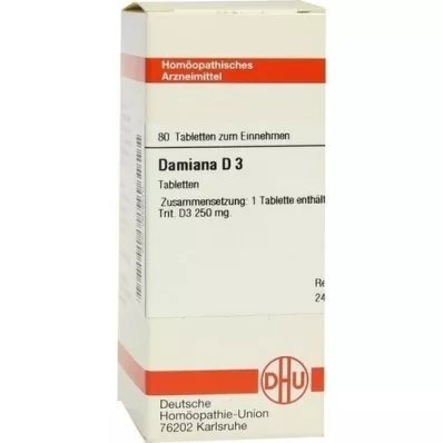 DAMIANA D 3 tablety, 80 ks