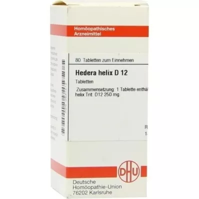 HEDERA HELIX D 12 tablet, 80 ks