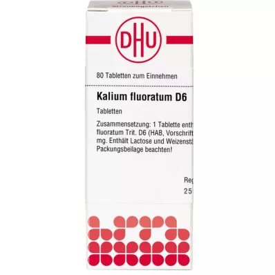 KALIUM FLUORATUM D 6 tablet, 80 ks