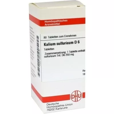 KALIUM SULFURICUM D 6 tablet, 80 ks