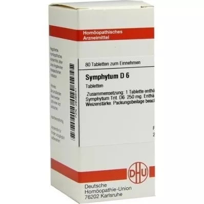 SYMPHYTUM D 6 tablet, 80 ks