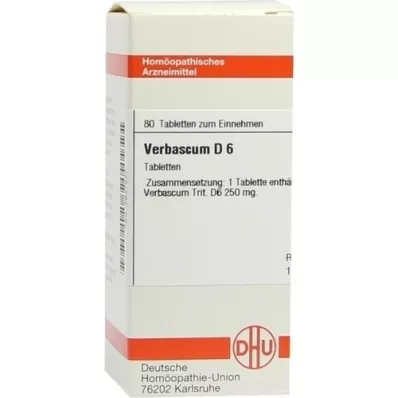 VERBASCUM D 6 tablet, 80 ks