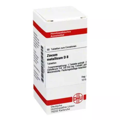 ZINCUM METALLICUM D 8 tablet, 80 ks