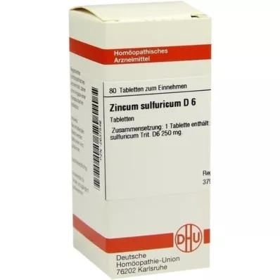 ZINCUM SULFURICUM D 6 tablet, 80 ks