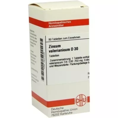 ZINCUM VALERIANICUM D 30 tablet, 80 ks