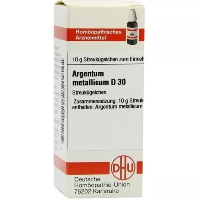 ARGENTUM METALLICUM D 30 globulí, 10 g