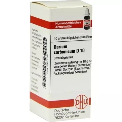 BARIUM CARBONICUM D 10 globulí, 10 g