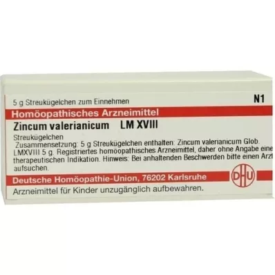 ZINCUM VALERIANICUM LM XVIII Globule, 5 g