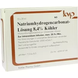 NATRIUMHYDROGENCARBONAT-Roztok 8,4% Köhler, 10X20 ml