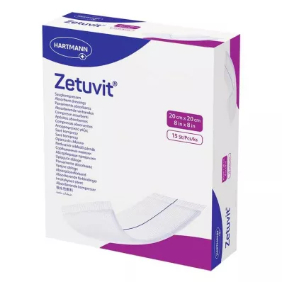 ZETUVIT Absorpční obklady sterilní 20x20 cm, 15 ks ZETUVIT Absorpční obklady sterilní 20x20 cm, 15 ks