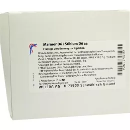 MARMOR D 6/Stibium D 6 aa Ampule, 5X10 ml