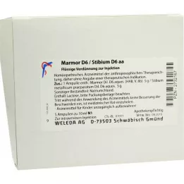 MARMOR D 6/Stibium D 6 aa Ampule, 5X10 ml