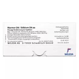MARMOR D 6/Stibium D 6 aa Ampule, 50X10 ml