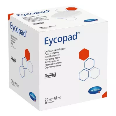 Eycopad oční obklady 70x85 mm sterilní, 25 ks