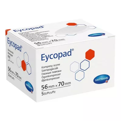 EYCOPAD Obklady na oči 56x70 mm nesterilní, 5 ks