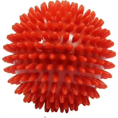 Masážní míč ježek míč 9 cm červený, 1 ks