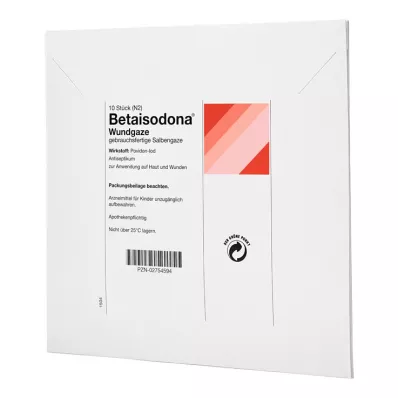 BETAISODONA Gáza na rány 10x10 cm, 10 ks BETAISODONA Gáza na rány 10x10 cm, 10 ks