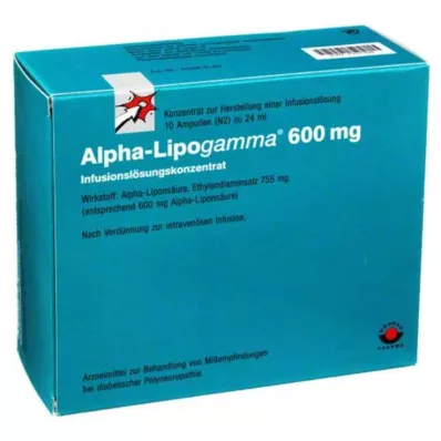 ALPHA-LIPOGAMMA 600 mg koncentrát infuzního roztoku, 10X24 ml ALPHA-LIPOGAMMA 600 mg koncentrát infuzního roztoku, 10X24 ml