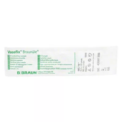 VASOFIX Hnědá trubka 18 G 45 mm zelená, 1 ks