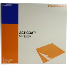 ACTICOAT Antimikrobiální obvaz na rány 10x10 cm, 5 ks