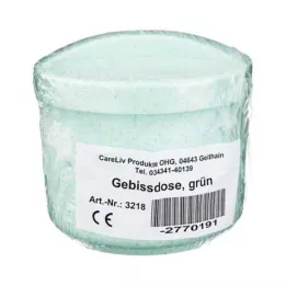 GEBISSDOSE s vložkou a víkem zelené barvy, 1 ks