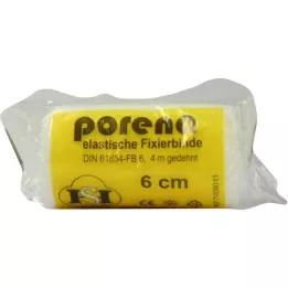 PORENA Elastický gázový obvaz 6 cm bílý s celerem, 1 ks
