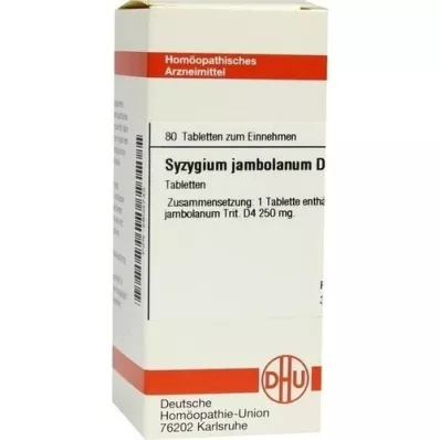 SYZYGIUM JAMBOLANUM D 4 tablety, 80 ks