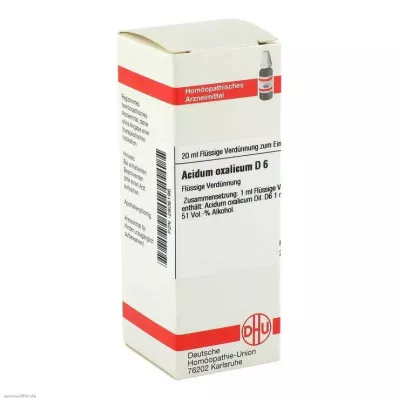 DHU Acidum oxalicum D 6 ředění, 20 ml