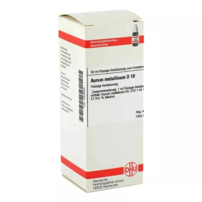 AURUM METALLICUM D 10 ředění, 50 ml