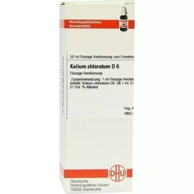 KALIUM CHLORATUM D 6 Ředění, 50 ml